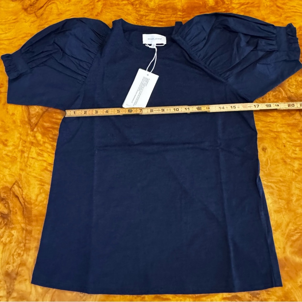 Dear John Navy Puff Sleeve Tee - Picture 7 of 11
